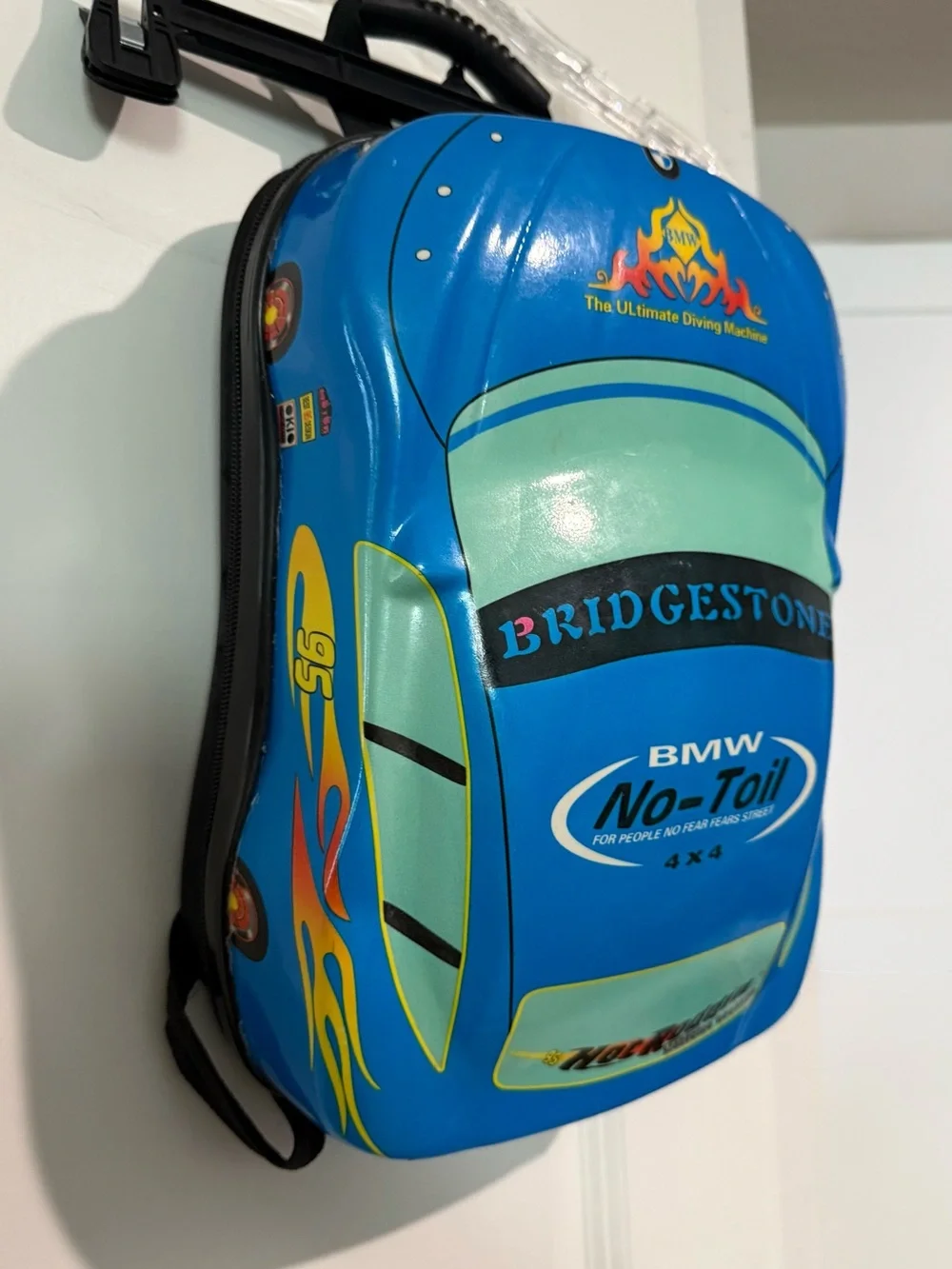 Bmw kids backpack racing theme cars